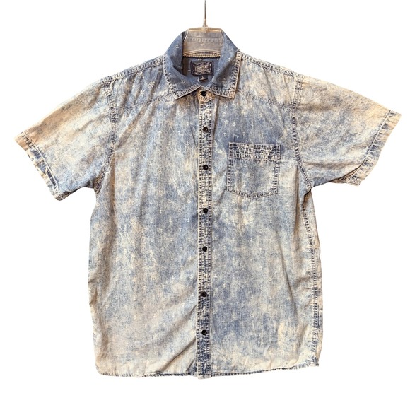 Company 81 Other - Vintage Company 81 Button Down Shirt Mens Large Blue Y2K Acid Wash Anchor Print